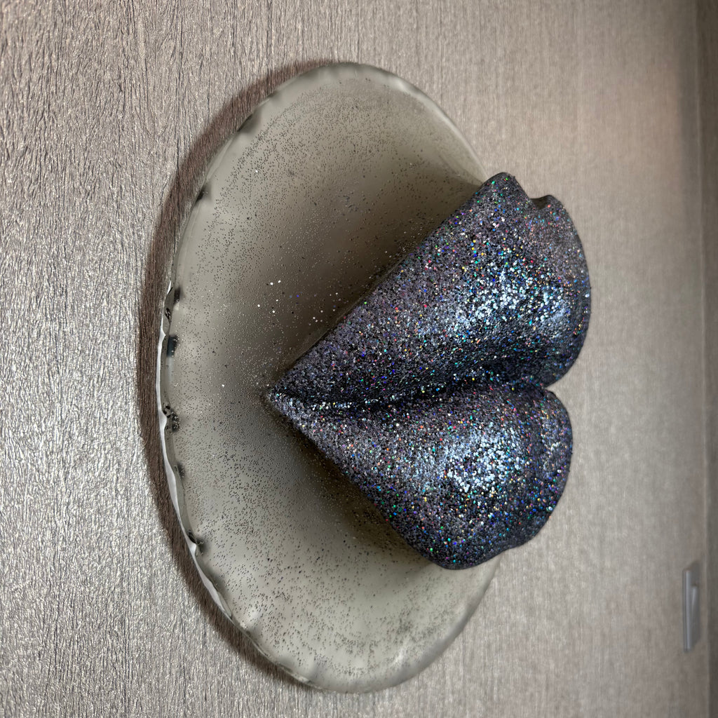 Black Magic Puckered Lips Sculpture