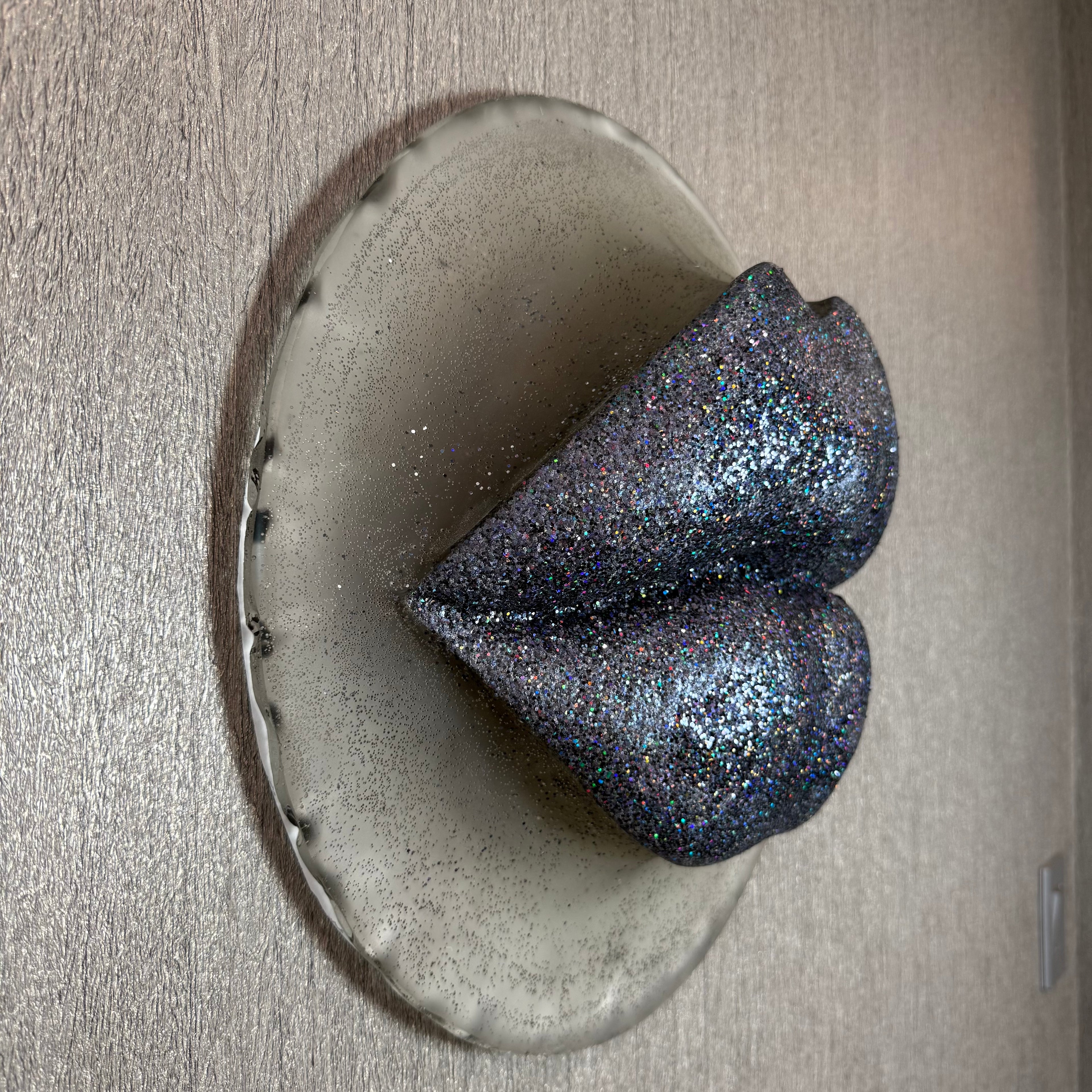 Black Magic Puckered Lips Sculpture