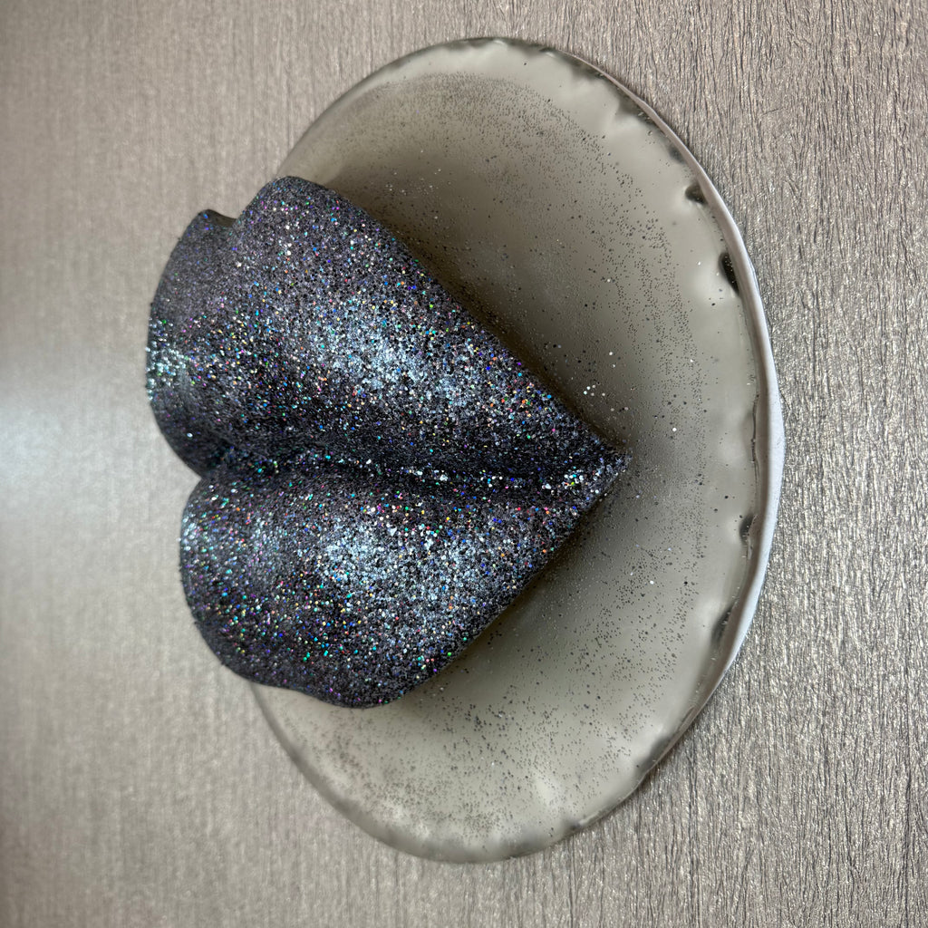 Black Magic Puckered Lips Sculpture