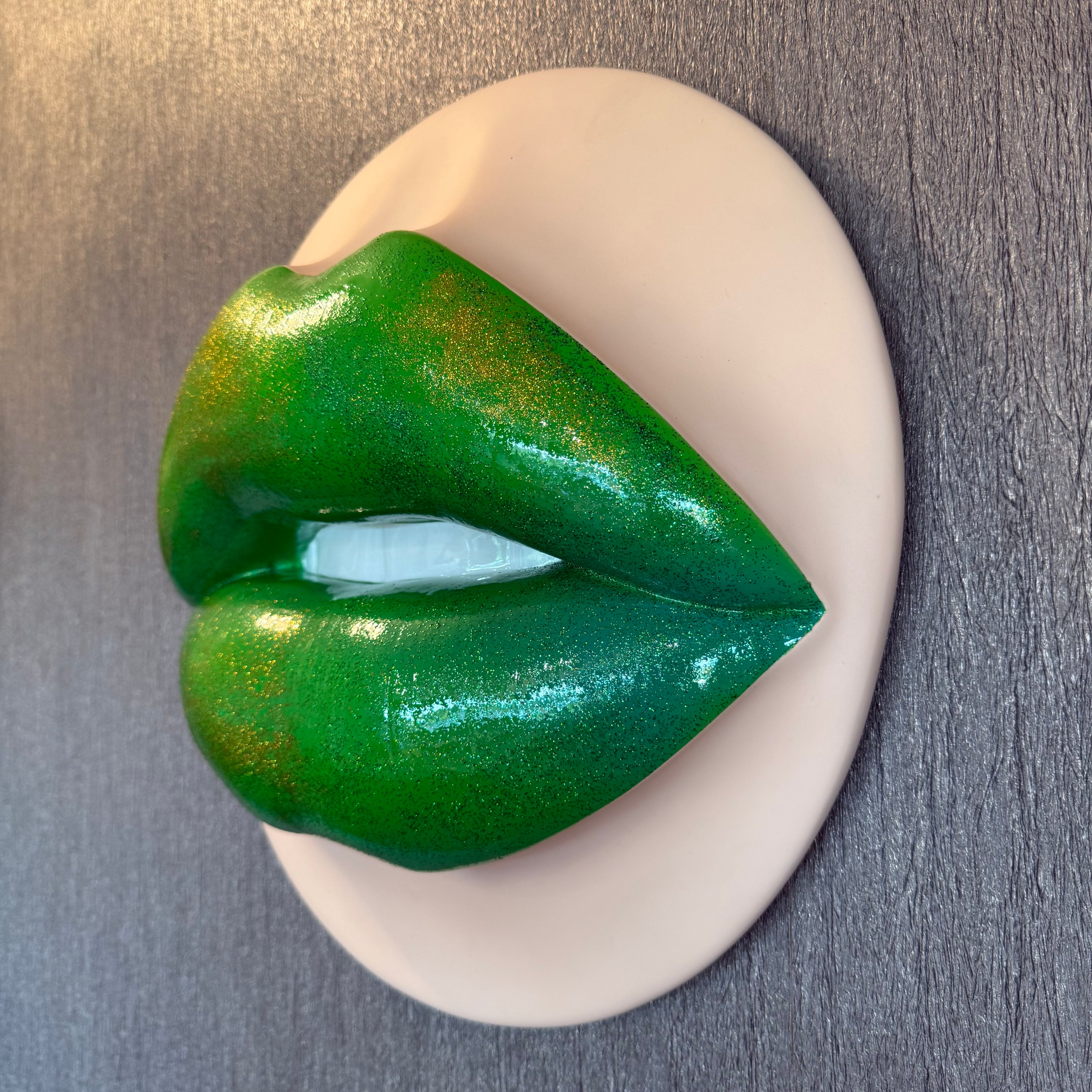 Brat Parted Lips Sculpture
