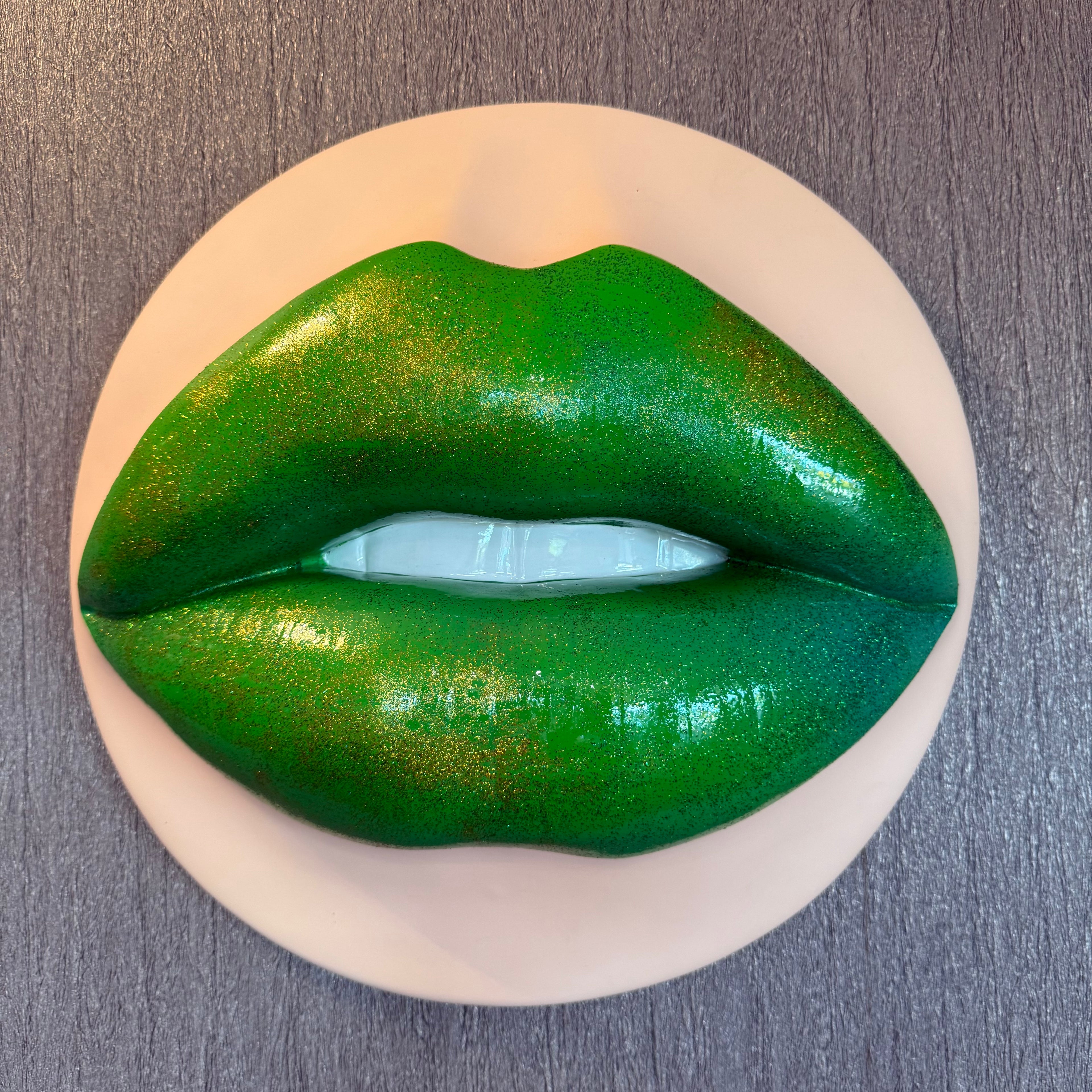 Brat Parted Lips Sculpture