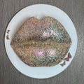 Butterfly Kisses Puckered Lips Sculpture