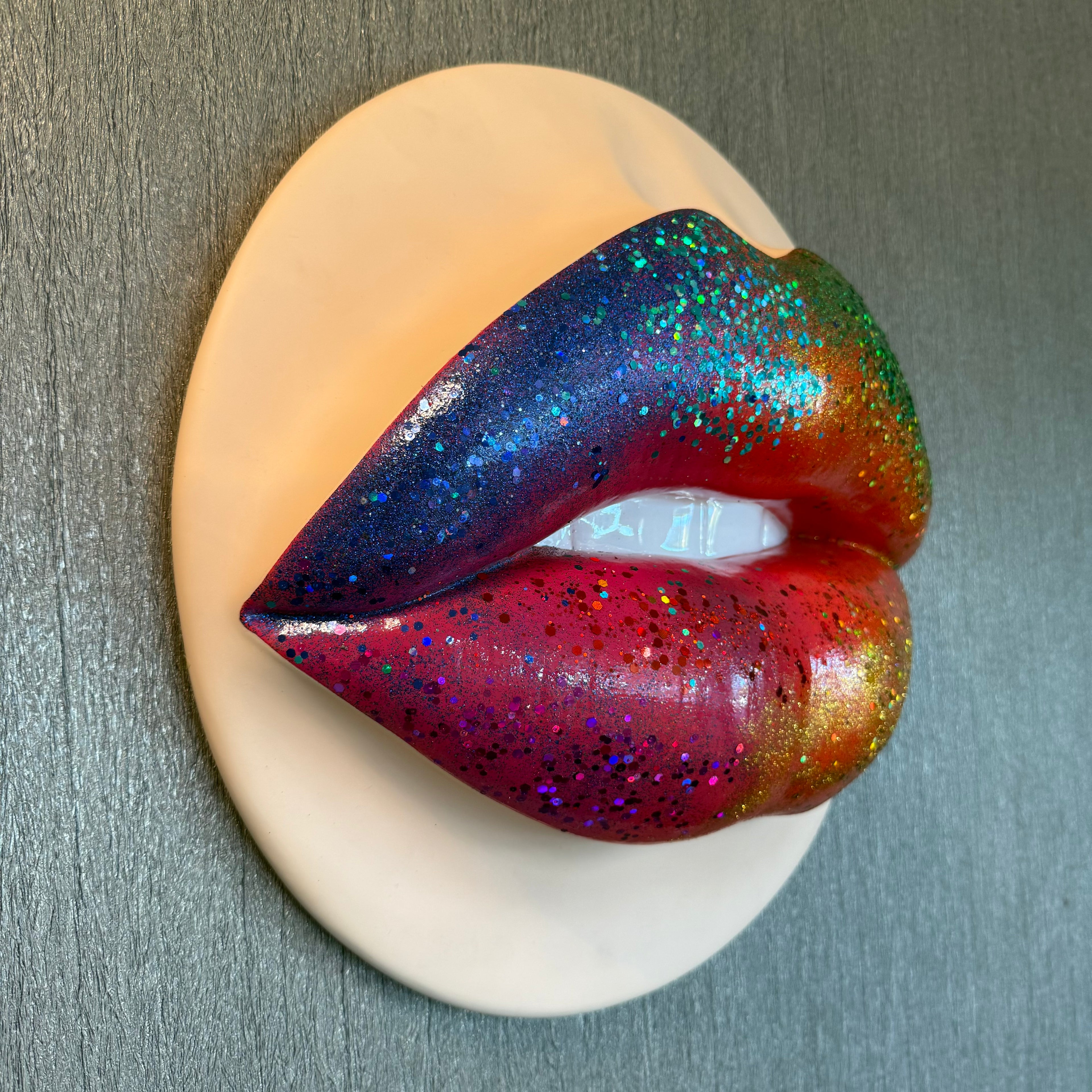 Festival Parted Lips Sculpture