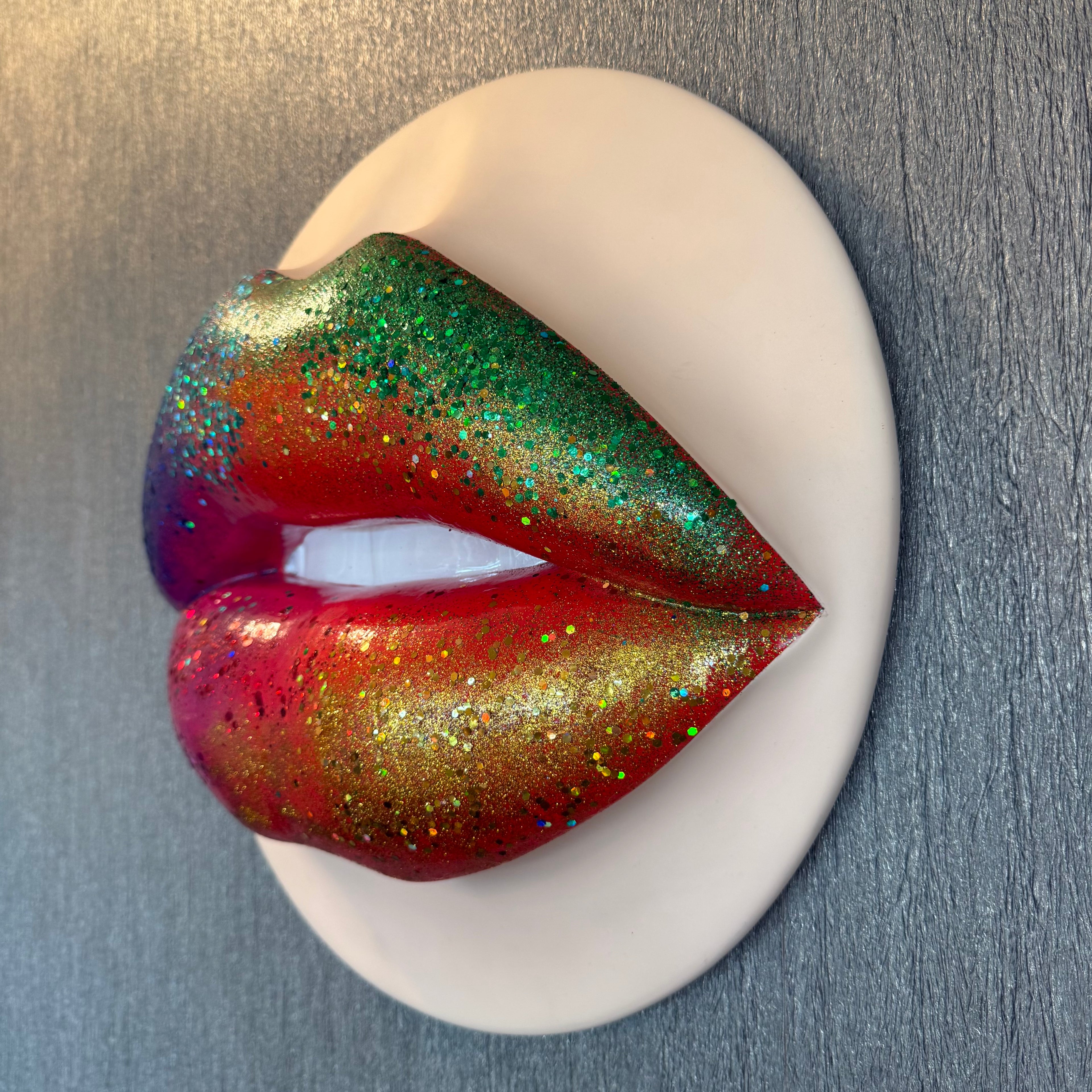 Festival Parted Lips Sculpture