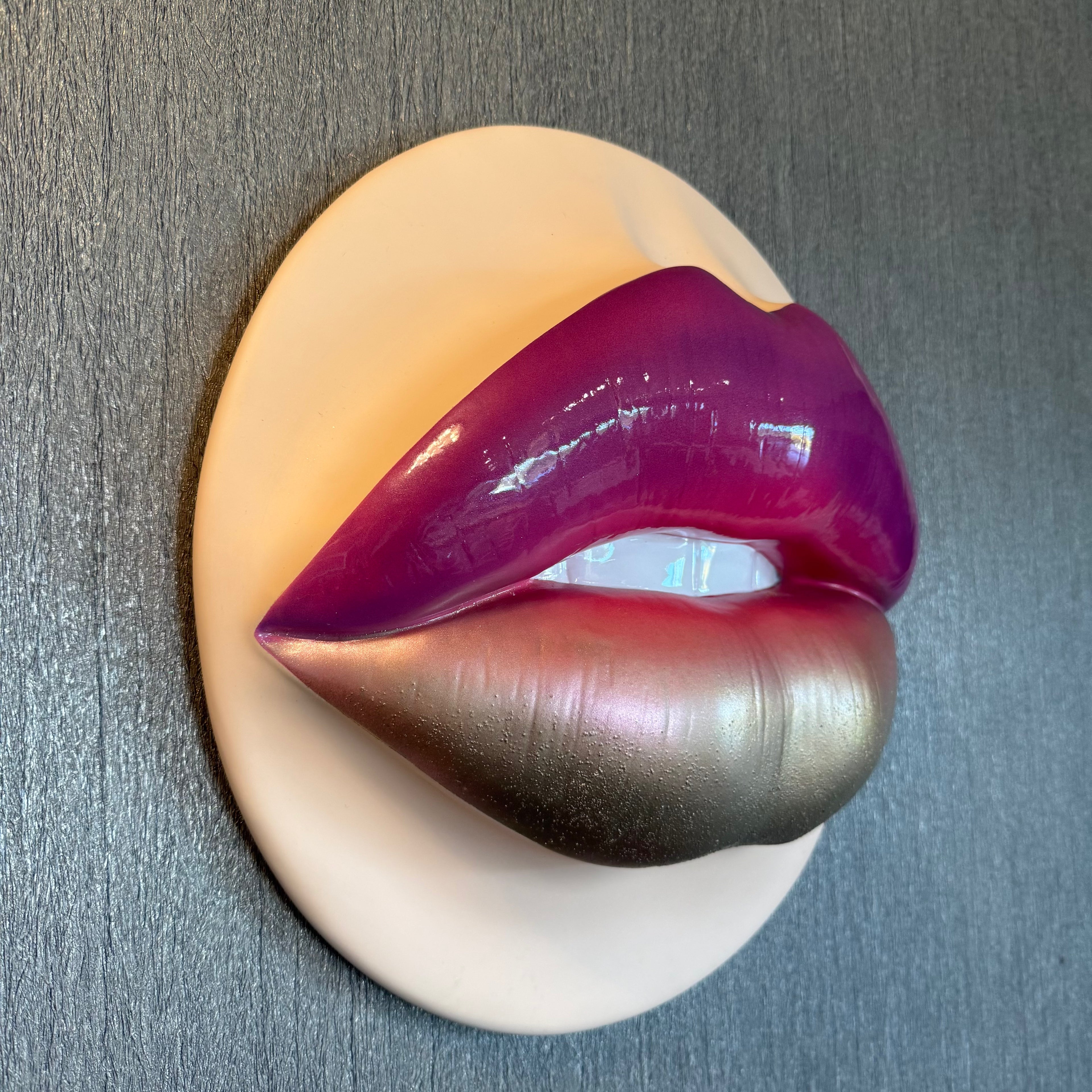 Golden Hour Parted Lips Sculpture