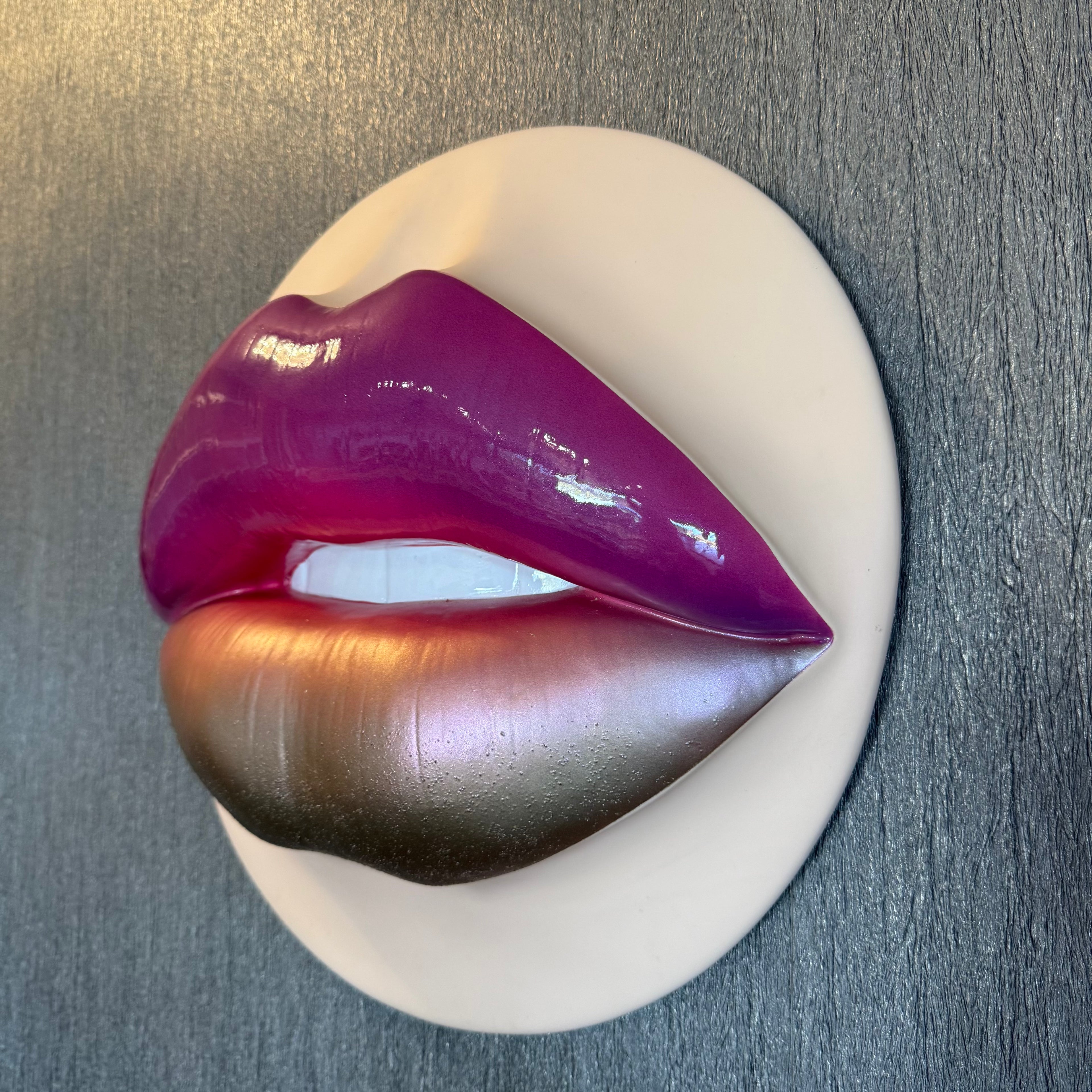 Golden Hour Parted Lips Sculpture
