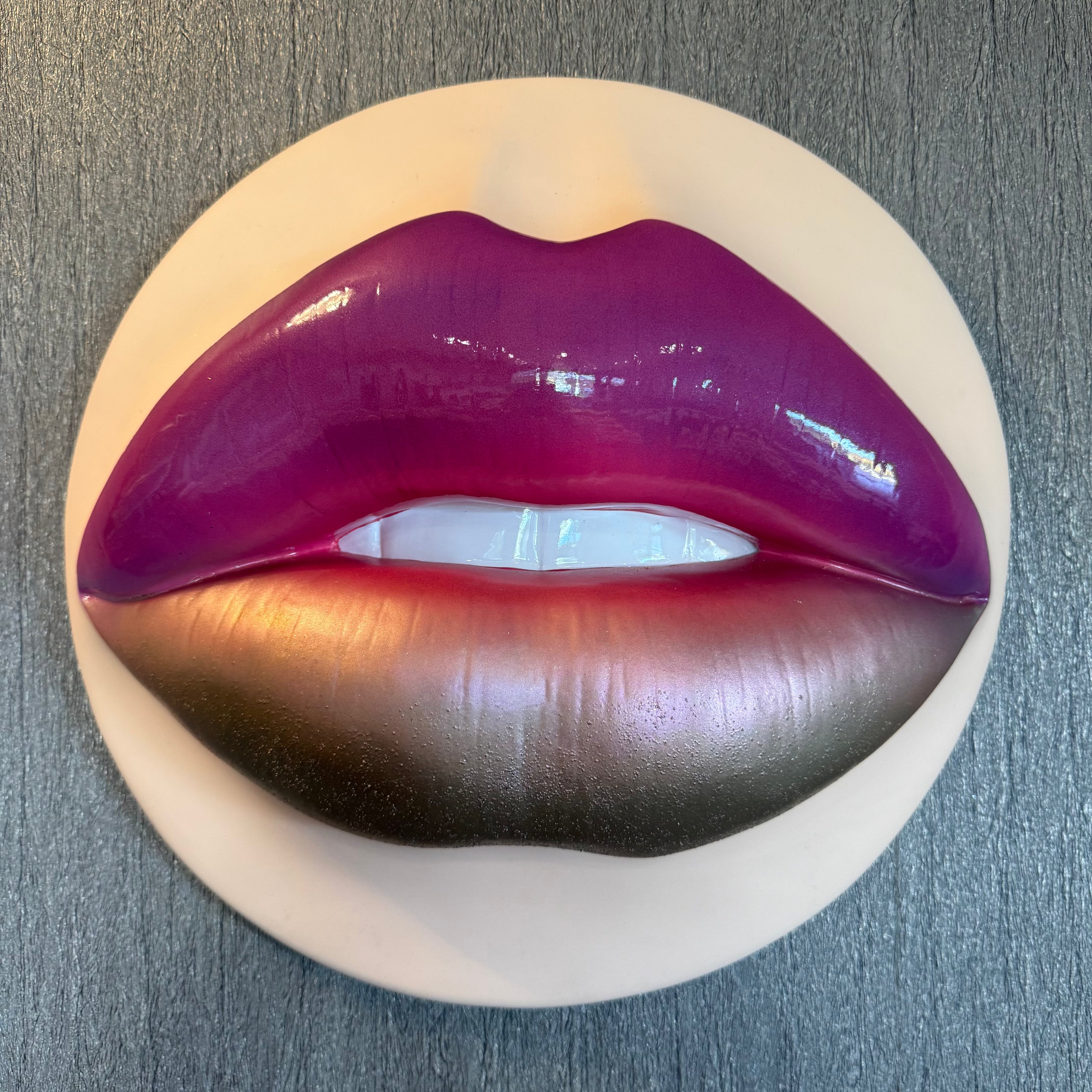 Golden Hour Parted Lips Sculpture