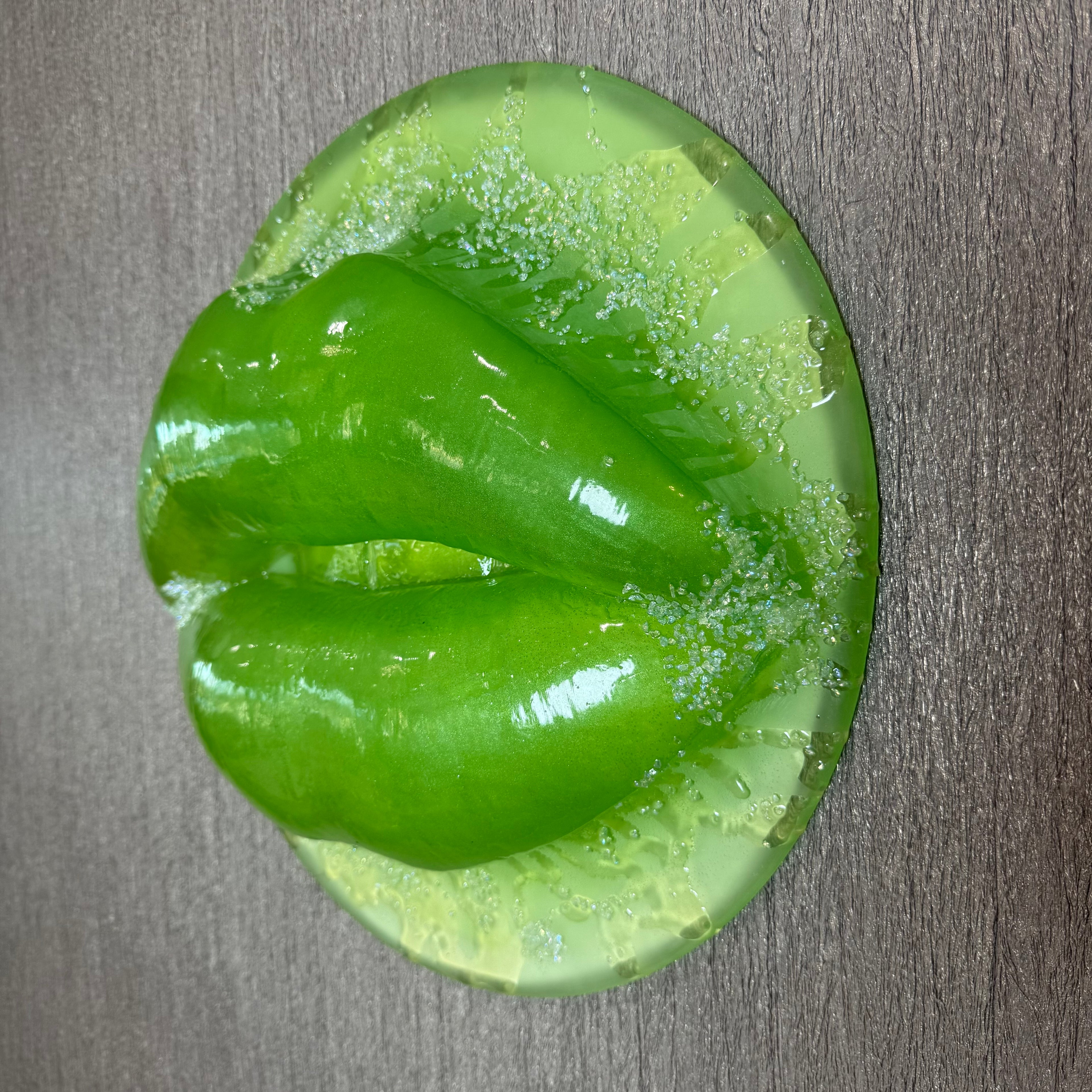 Midori Sour With Salt Parted Lips Sculpture