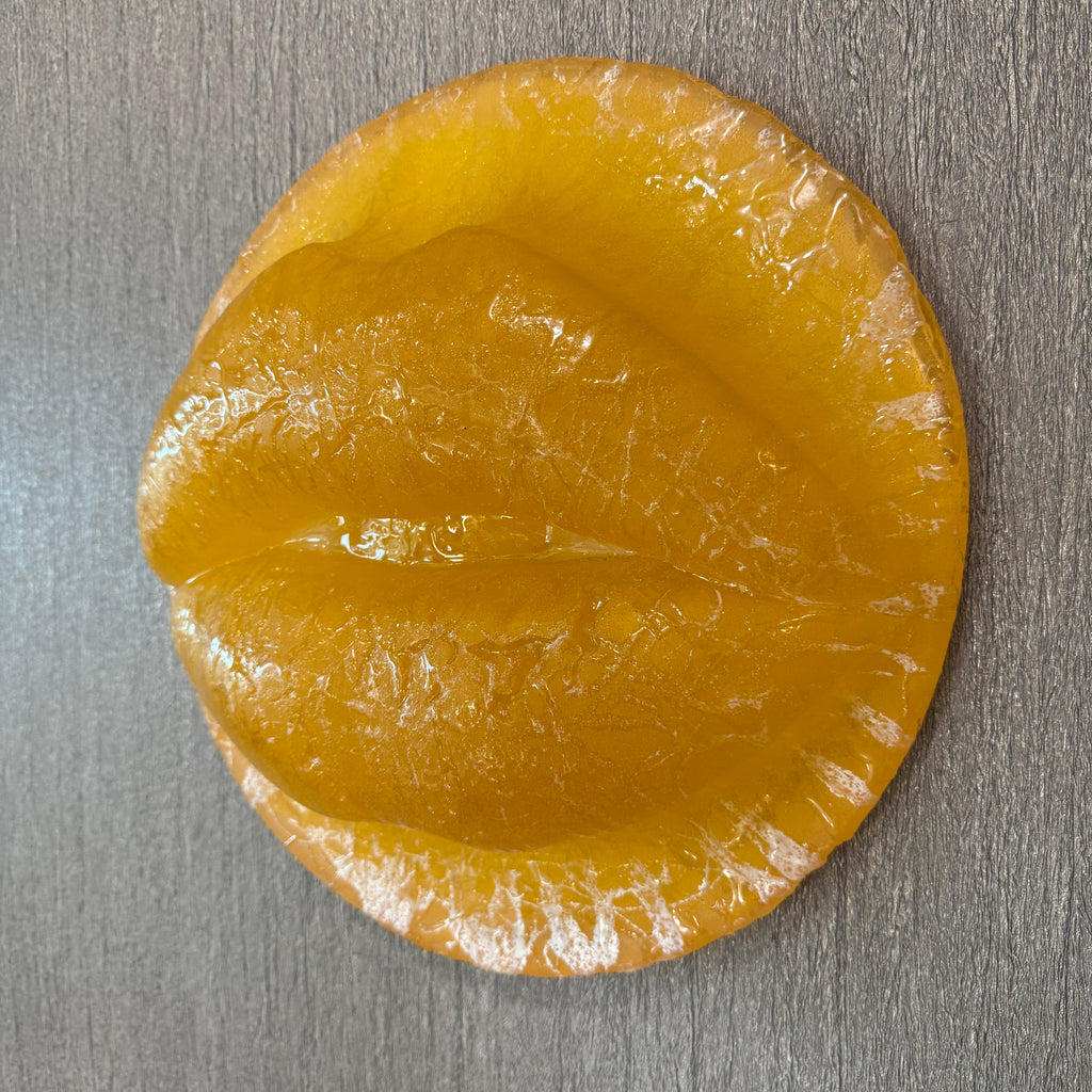 Orange Cream Soda Parted Lips Sculpture