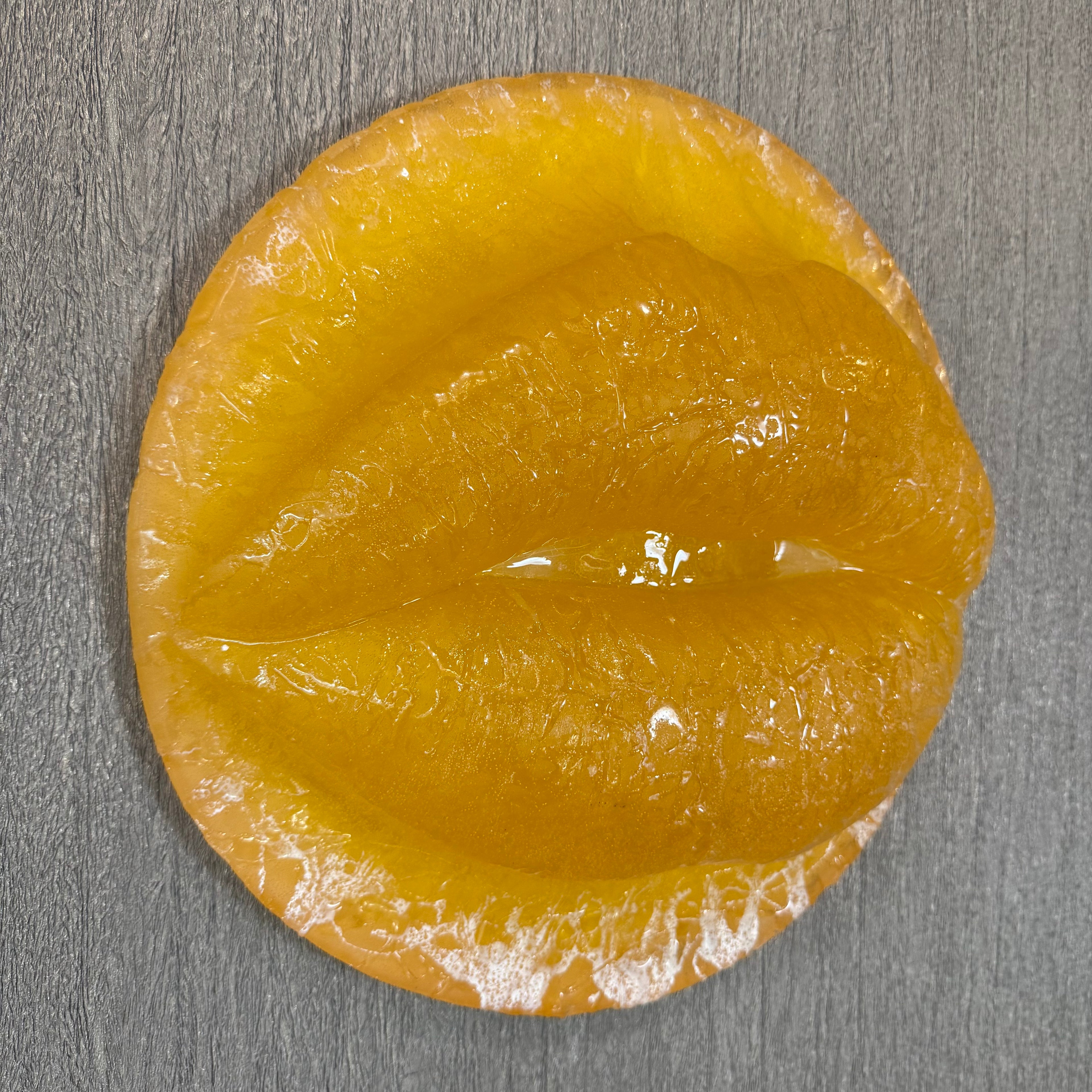 Orange Cream Soda Parted Lips Sculpture