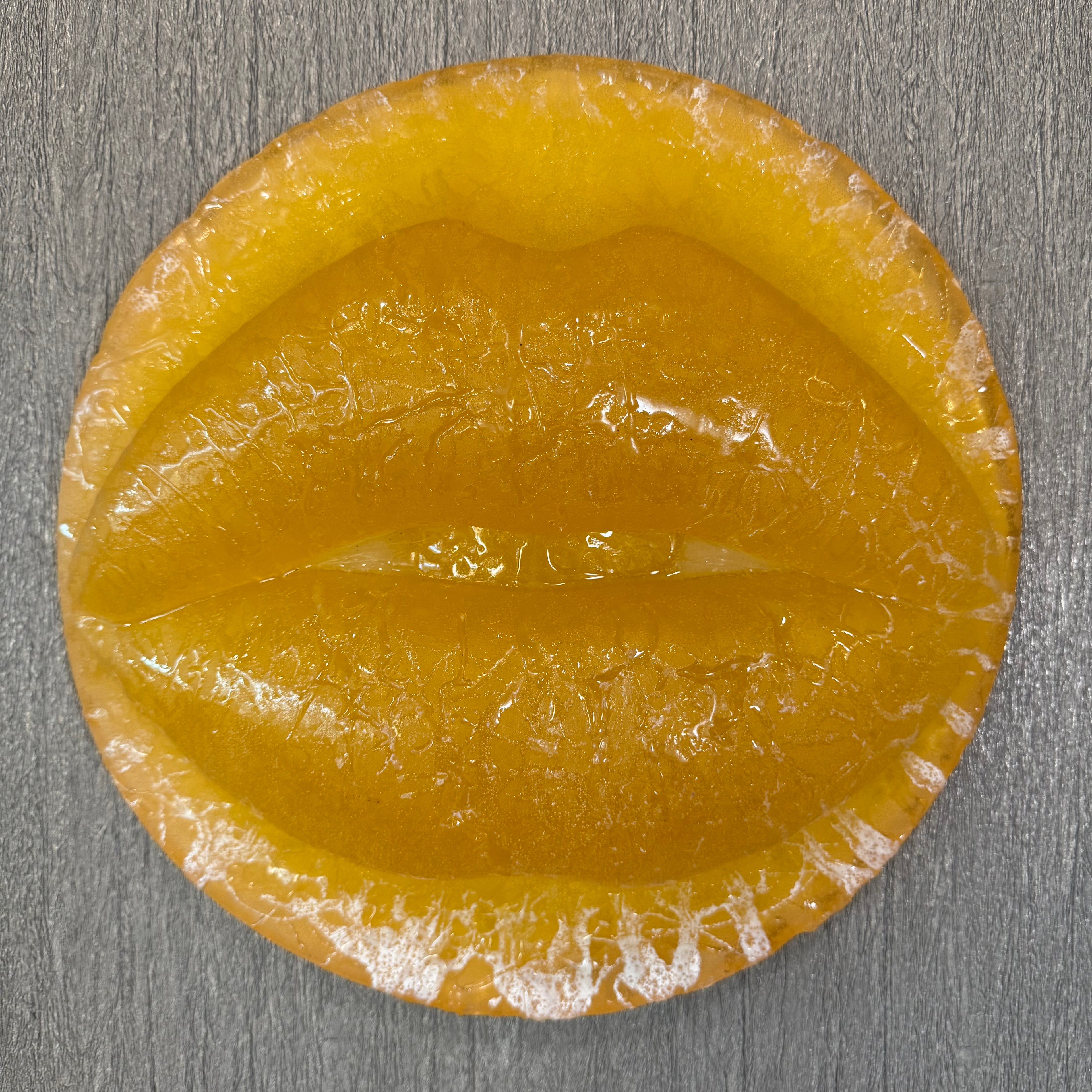 Orange Cream Soda Parted Lips Sculpture