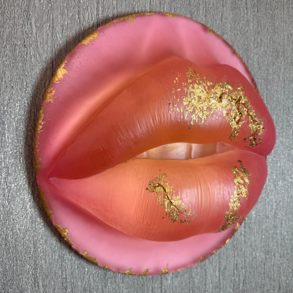 Pink Martini Parted Lips Sculpture