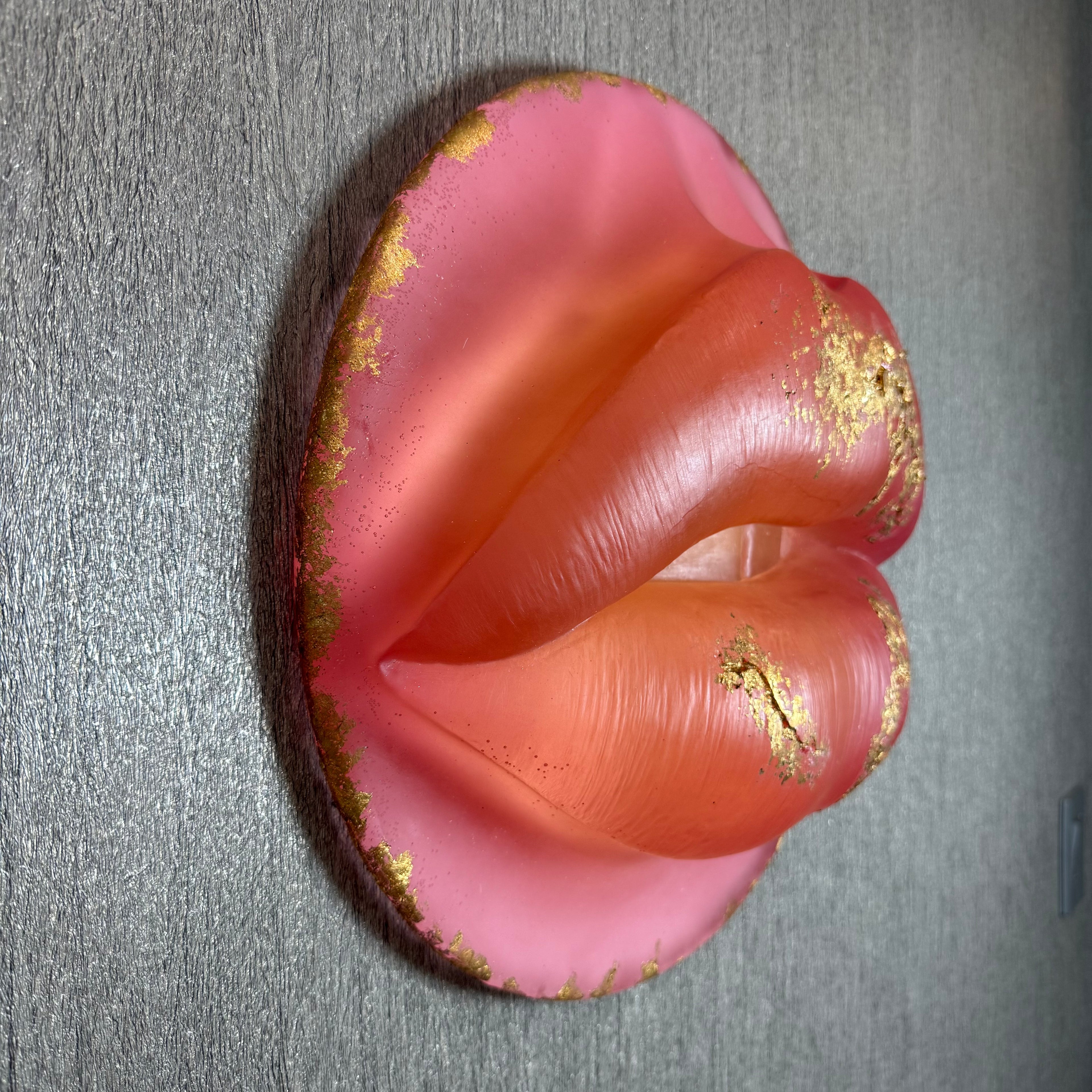 Pink Martini Parted Lips Sculpture