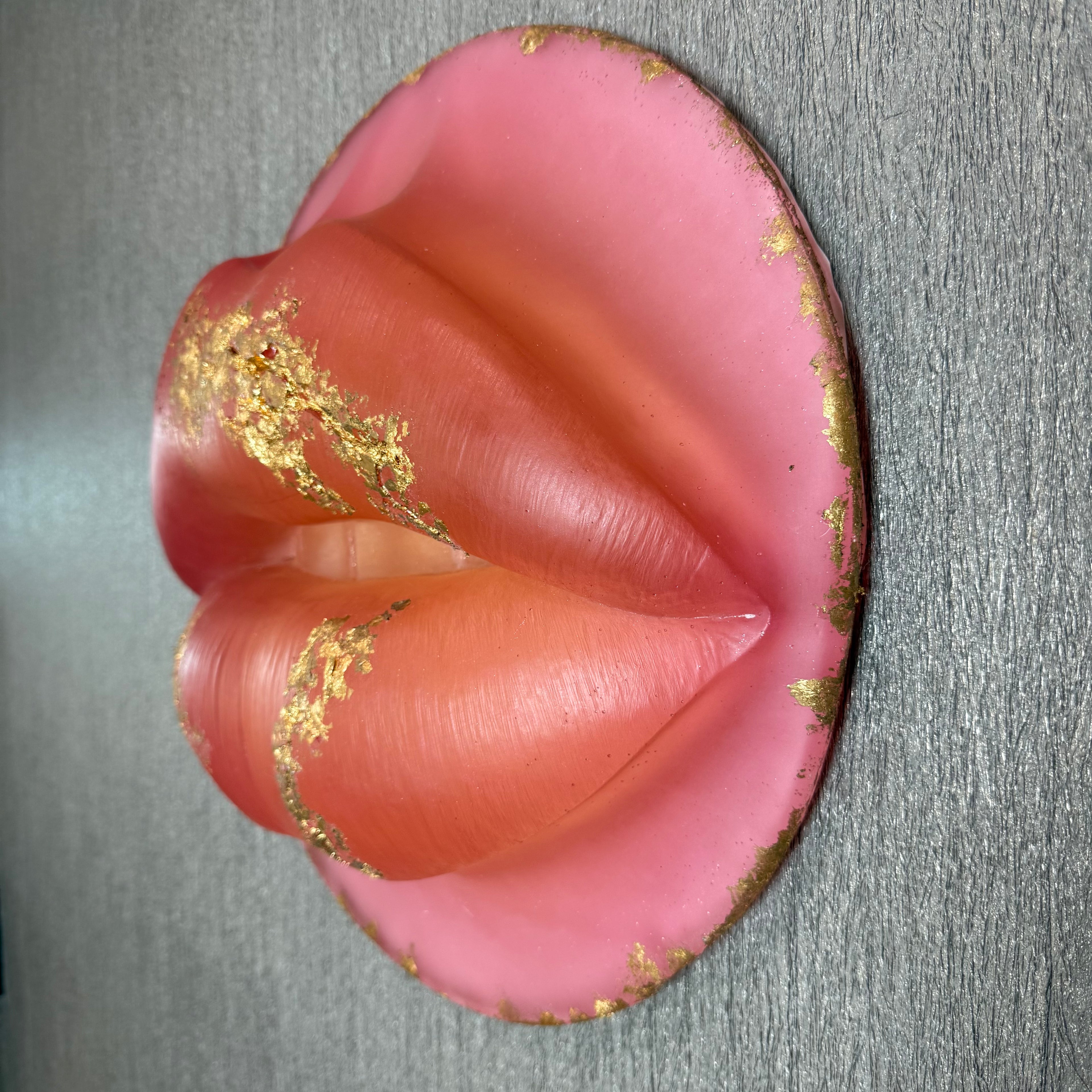 Pink Martini Parted Lips Sculpture