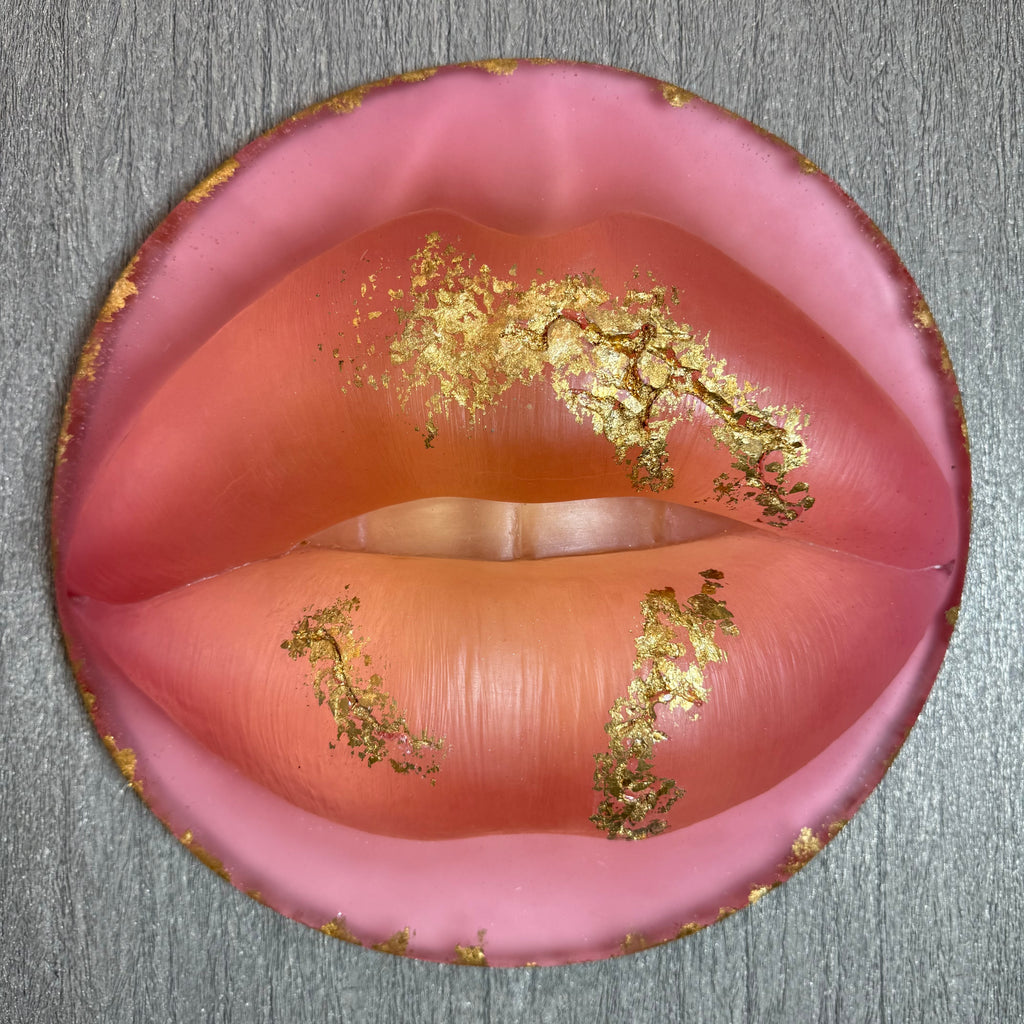 Pink Martini Parted Lips Sculpture