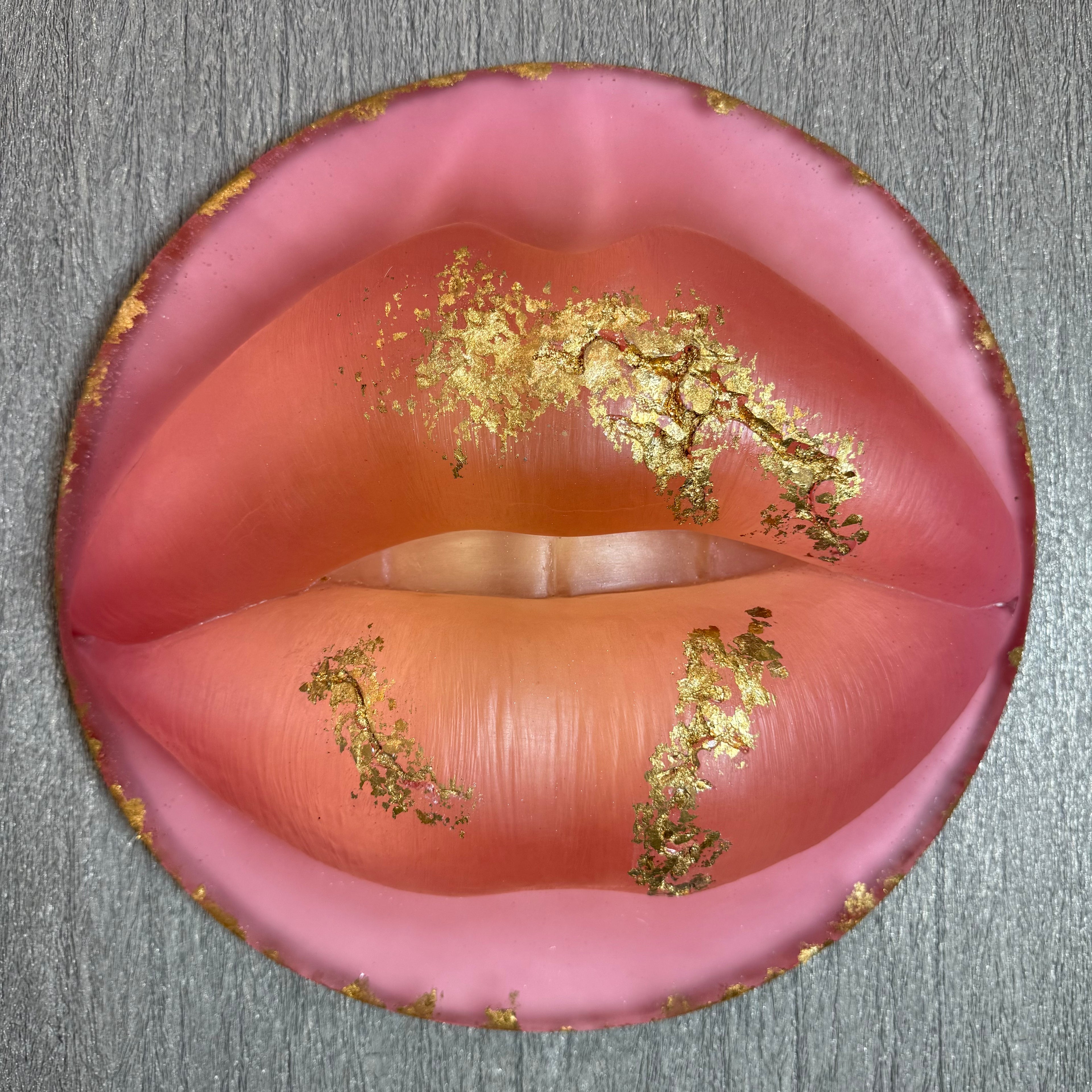 Pink Martini Parted Lips Sculpture