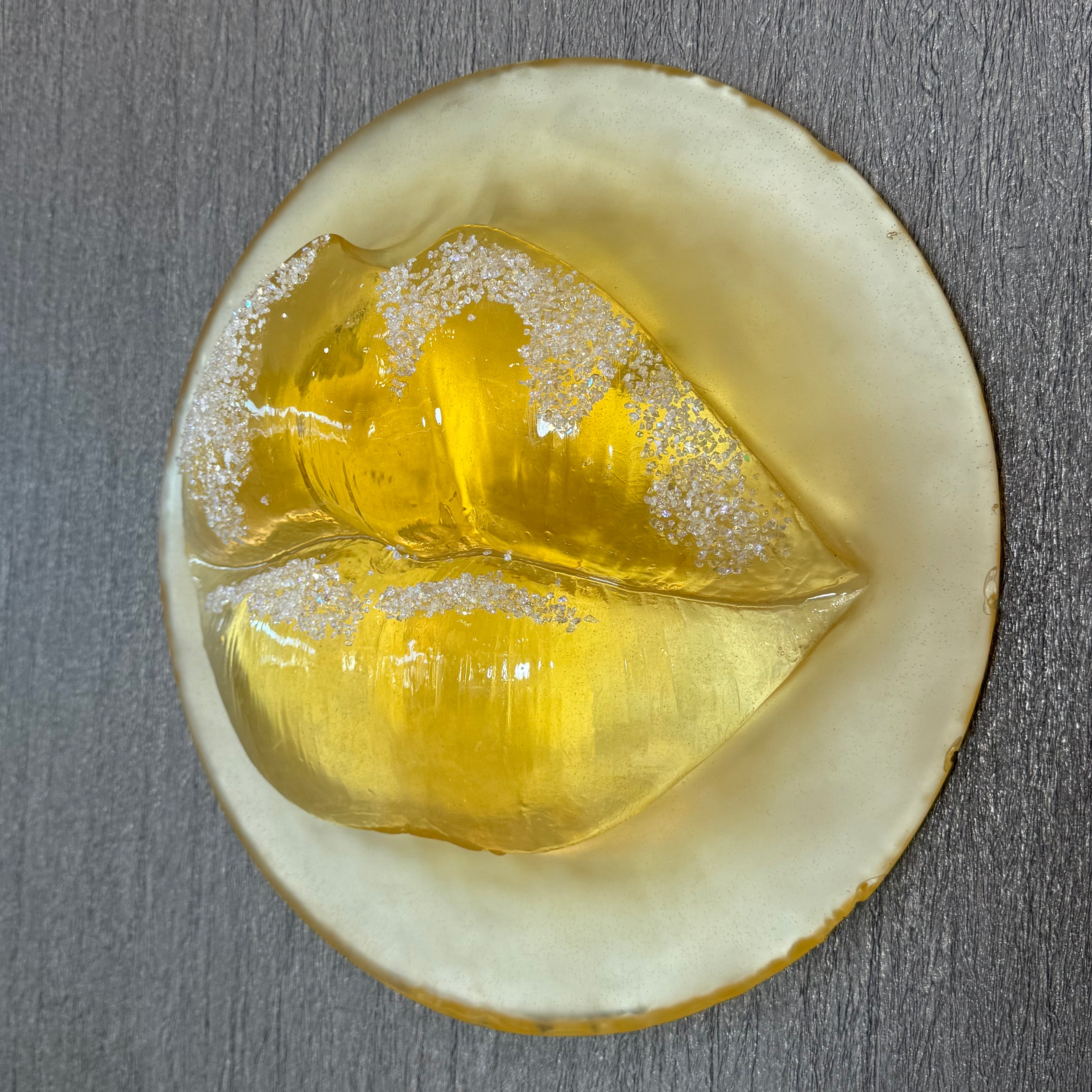 Salty Margarita Puckered Lips Sculpture