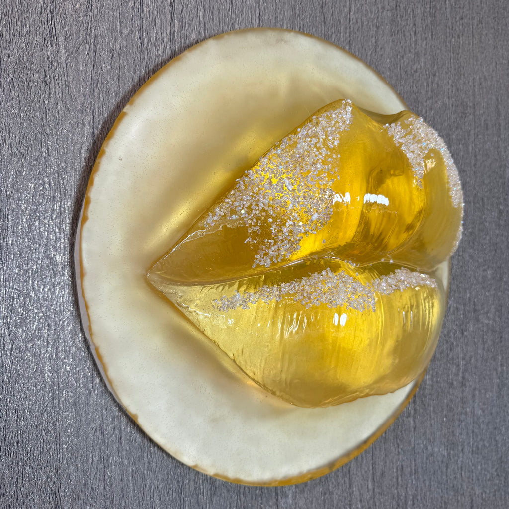 Salty Margarita Puckered Lips Sculpture