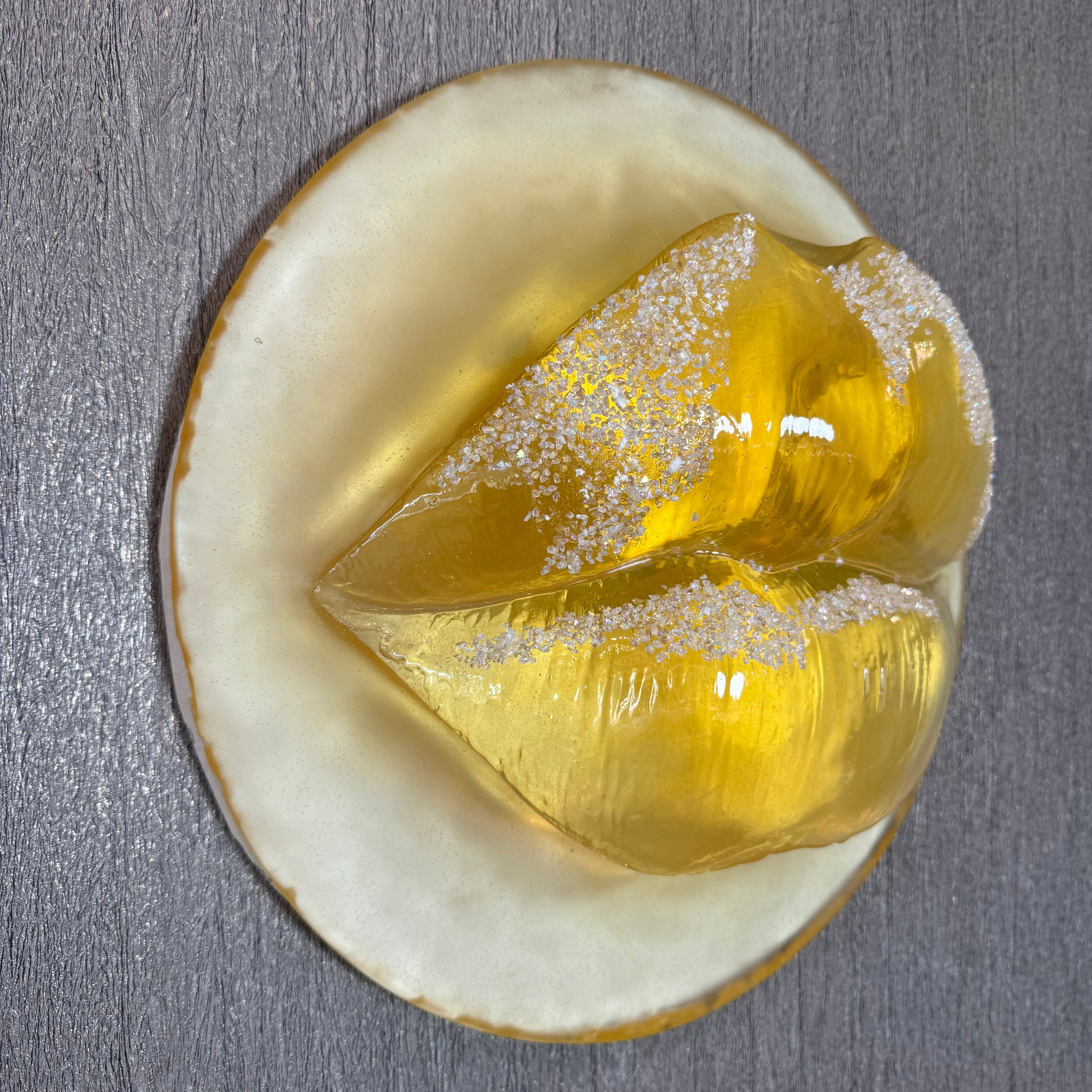 Salty Margarita Puckered Lips Sculpture