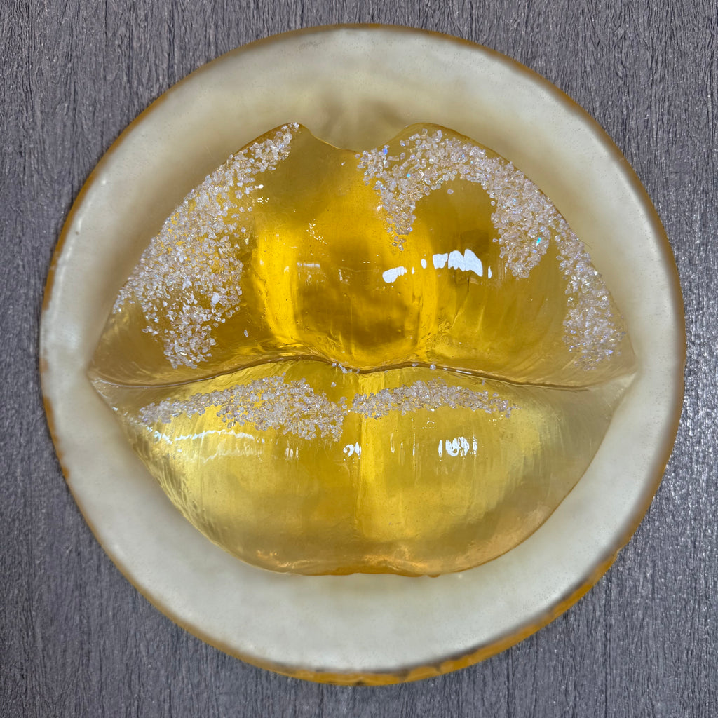 Salty Margarita Puckered Lips Sculpture