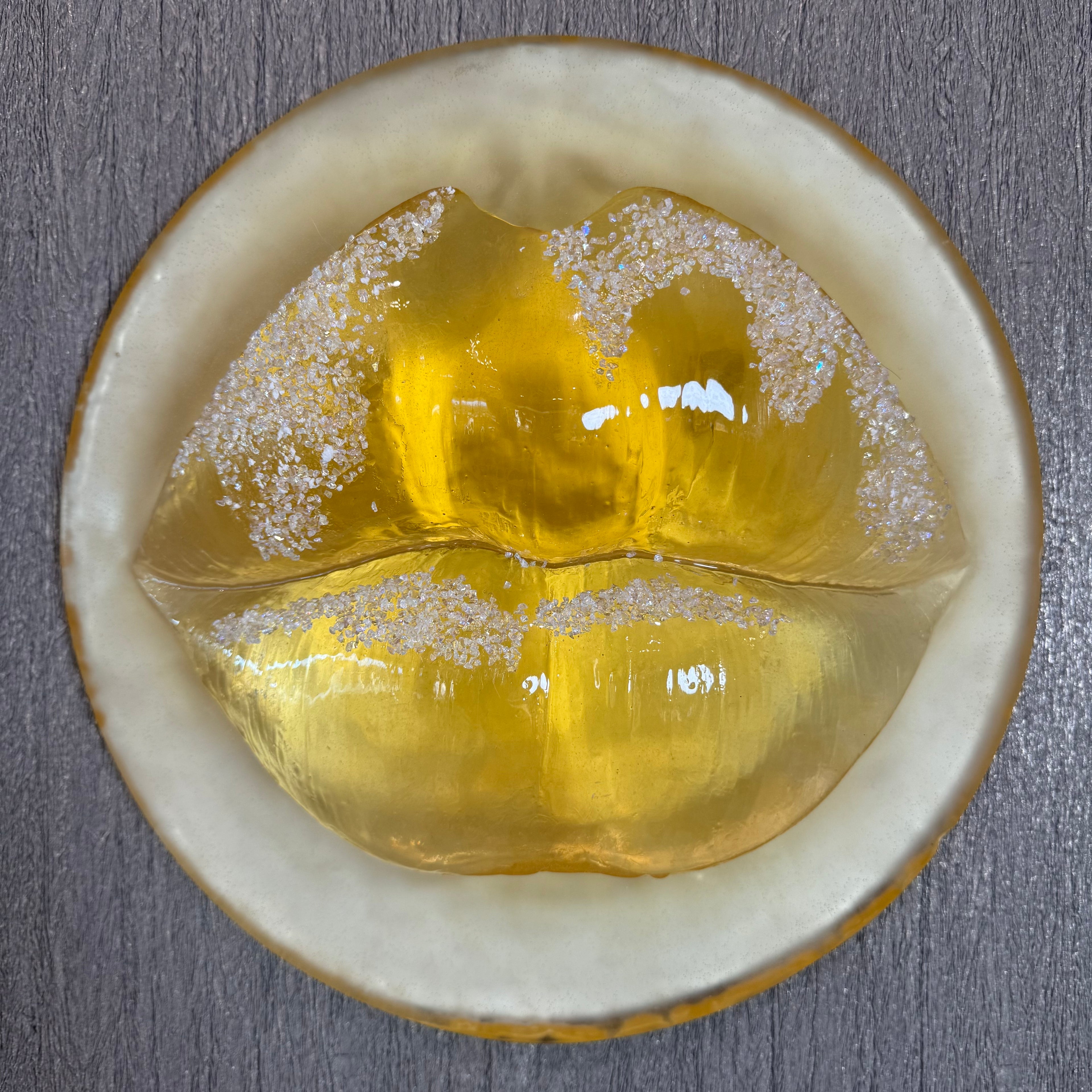 Salty Margarita Puckered Lips Sculpture