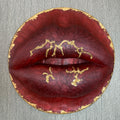 Sangria Drip Parted Lips Sculpture